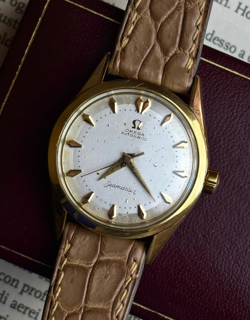 Omega Seamaster con ghiera in oro 14K